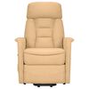 vidaXL Poltrona Alzapersona Massaggiante Crema in Tessuto Microfibra