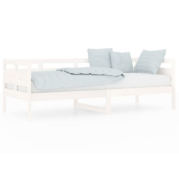 vidaXL Dormeuse Bianca in Legno Massello di Pino 80x200 cm