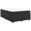 vidaXL Giroletto a Molle con Materasso Nero 160x200 cm in Similpelle