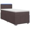 vidaXL Letto box spring con materasso Marrone Scuro 90 x 200 cm