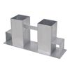 vidaXL Set Supporti per Legna da Ardere 4 pz in Acciaio Argento