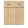 vidaXL Credenza Rovere Sonoma 69,5x34x180 cm in Legno Multistrato