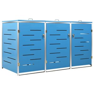 vidaXL Copribidone per Spazzatura Singolo 69x77,5x115cm Acciaio Inox