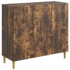 vidaXL Credenza Rovere Fumo 89 x 34,5 x 80 cm Legno ingegnerizzato