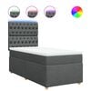vidaXL Giroletto a Molle con Materasso Grigio Scuro 100x200 cm Tessuto
