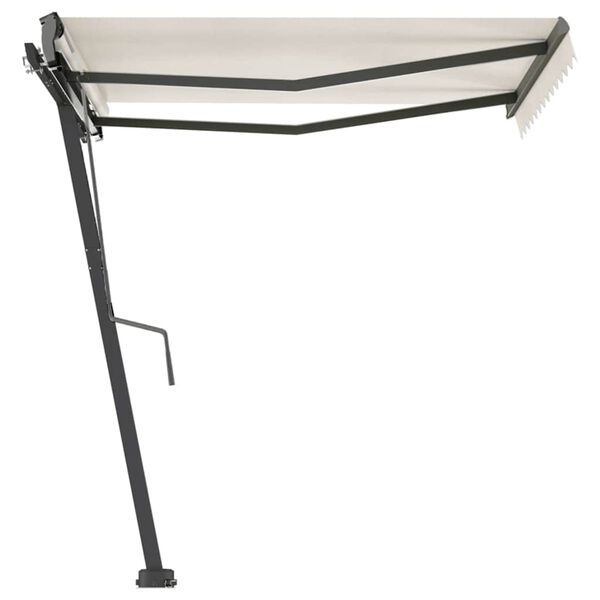 vidaXL Tenda da Sole Manuale Autoportante 300x250 cm Crema