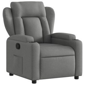 vidaXL Poltrona reclinabile in tessuto grigio scuro