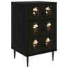 vidaXL Armadio da Notte BREMEN Rovere Nero 36 x 33 x 61 cm