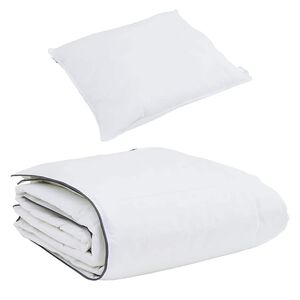 vidaXL Duvet Invernale con cuscino 2 pcs Bianco Piuma d'anatra