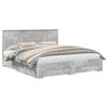vidaXL Struttura del letto con cassetto Grigio cemento 180 x 200 cm