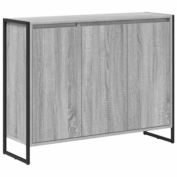vidaXL Mobile laterale Grigio Sonoma 96,5 x 30 x 75 cm