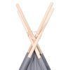 vidaXL Tenda Tipi Bambini con Borsa Grigio Microfibra 120x120x150cm