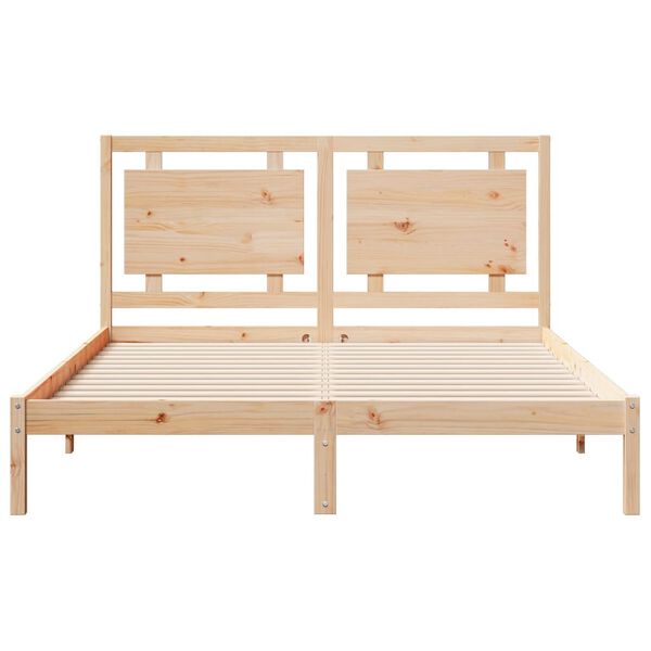 vidaXL Giroletto Extra Lungo senza Materasso 140x210 cm Legno Massello