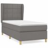 vidaXL Giroletto a Molle con Materasso Grigio Scuro 90x200 cm Tessuto
