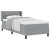 vidaXL Letto a molle con testiera Grigio chiaro 200 x 200 cm Tessuto