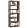 vidaXL Armadio per Libri con lo scaffale Rovere fum&eacute; 80 x 30 x 198 cm