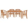 vidaXL Set da Pranzo per Giardino 5 pz in Legno Massello di Teak