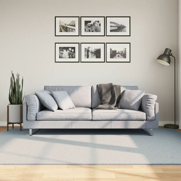 vidaXL Tappeto a Pelo Corto HUARTE Morbido e Lavabile Blu 160x230 cm