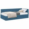 vidaXL Struttura Letto Angolare con Materasso 2 pcs Blu Velluto