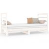 vidaXL Dormeuse Estraibile Bianca 2x(90x190) cm Legno Massello di Pino