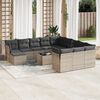 vidaXL Set Divani da Giardino 13 pz con Cuscini Grigio in Polyrattan