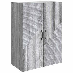 vidaXL Mobiletto a muro Sonoma grigio 66 x 34,5 x 90 cm