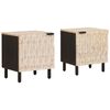vidaXL Armadio da Notte 2 pz Bianco 40 x 33 x 46 cm