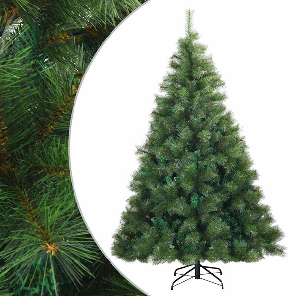 vidaXL Albero di Natale Artificiale con Rami Pieghevoli Verde 180 cm