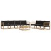 vidaXL Set di divani da esterno 8 pcs Bianco e nero