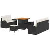 vidaXL Set Divano da Giardino 8 pz Nero polyrattan
