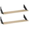vidaXL Scaffali da parete 2 pz Rovere Sonoma 80 x 20 x 17 cm