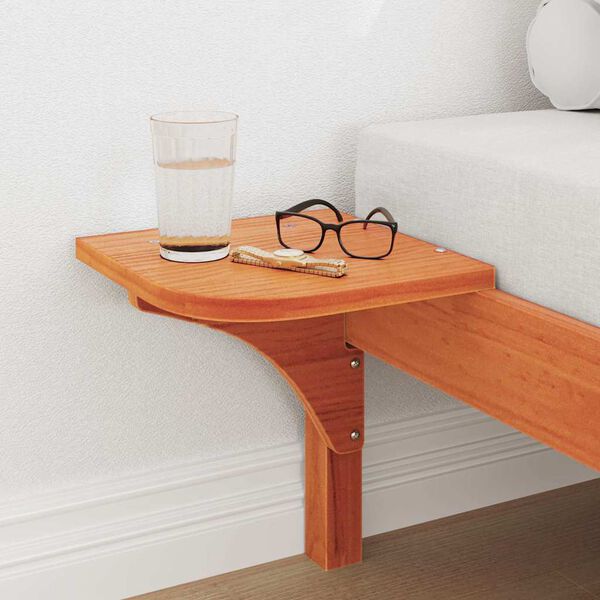 vidaXL Struttura del letto Marrone cerato 90 x 200 cm Pino massello