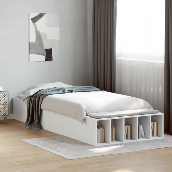 vidaXL Giroletto Bianco 90x190 cm in Legno Multistrato