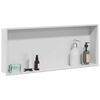vidaXL Nicchia per doccia Bianco 75 x 30 x 9,5 cm Acciaio inossidabile