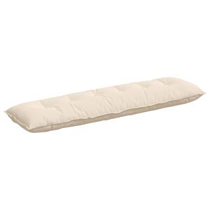 vidaXL Cuscino per Schiena Beige 180 x 50 cm Tessuto in Microfibra