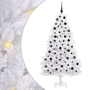vidaXL Albero di Natale Artificiale con Rami Pieghevoli Bianco 180 cm