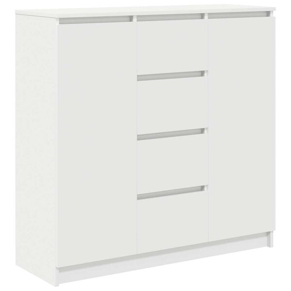 vidaXL Credenza con Cassetti Bianco 100,5x35x98,5 cm Legno Multistrato