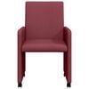 vidaXL Sedie da Pranzo con Ruote 2 pcs Rosso vino 57 x 66 x 94 cm