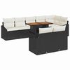 vidaXL Set Divano da Giardino con archiviazione 9 pcs Nero Poly Rattan
