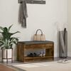 vidaXL Panca per ingresso Quercia Affumicata 83 x 38 x 45 cm