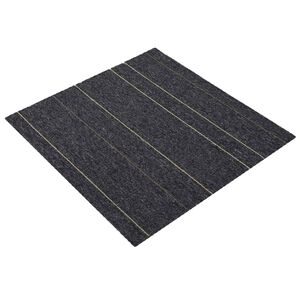 vidaXL Piastrella per Tappeto Grigio scuro con strisce 50 x 50 cm