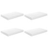 vidaXL Scaffali a Parete 4 pz Bianco Lucido 40x23,5x3,8 cm in MDF
