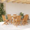 vidaXL Set da Pranzo per Giardino 7 pcs Marrone Legno di teak solido