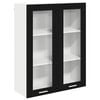 vidaXL Armadio pensile Rovere Nero 80 x 31 x 100 cm