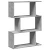 vidaXL Libreria Divisorio 3Piani Grigio Cemento 70x24x97 cm Truciolato