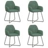 vidaXL Sedie da pranzo 4 pz Velluto Verde Mare 55 x 50 x 84 cm