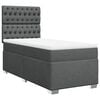 vidaXL Giroletto a Molle con Materasso Grigio Scuro 90x190 cm Tessuto