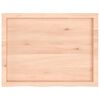 vidaXL Piano Bagno 80x60x(2-4) cm in Legno Massello Non Trattato
