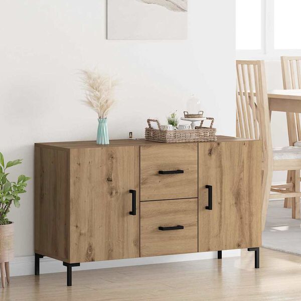 vidaXL Credenza Rovere artigianale 100 x 36 x 60 cm Legno multistrato