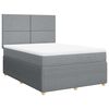 vidaXL Giroletto a Molle con Materasso Grigio Chiaro 160x200cm Tessuto